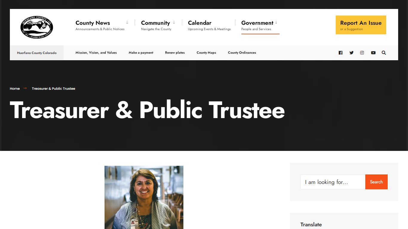 Treasurer & Public Trustee – Huerfano County Government